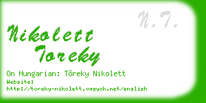 nikolett toreky business card